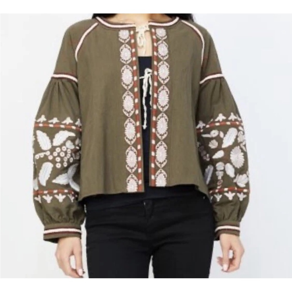 Ronnie Kobo RD Anthro Embroidered Top